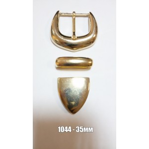 Пряжка тройник 1044 (пряжка + шлевка + наконечник) золото